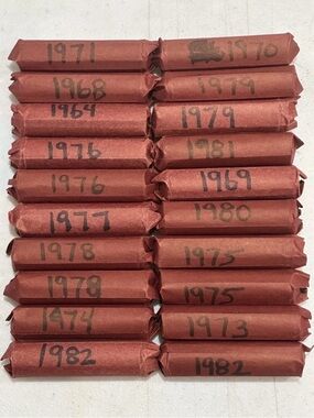 Lincoln Copper Penny Rolls Lot